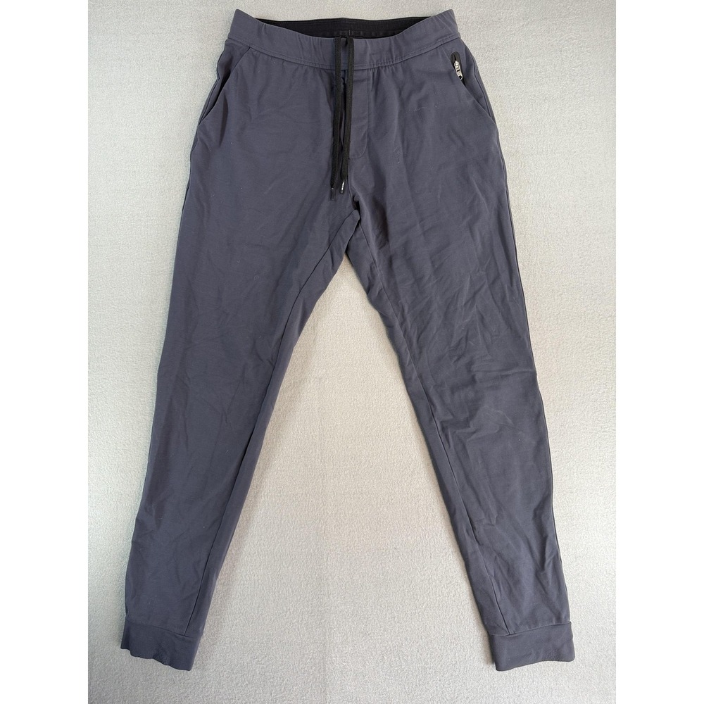 Public‎ Rec Jogger Pants Mens 35 Gray Elastic Waist Stretch Zip Pockets Travel